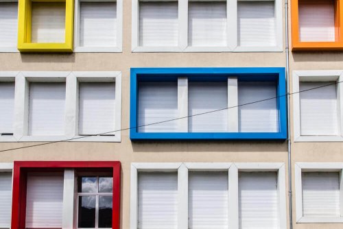 Mondrian inspired architecture.