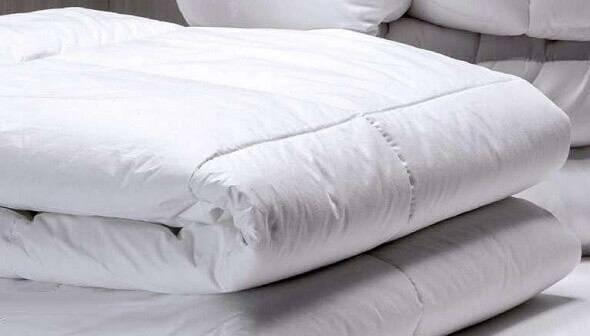 A thinner synthetic comforter