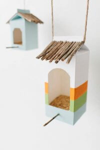 DIY bird boxes.