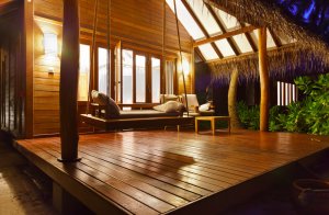 Light up your terrace with recessed lights.