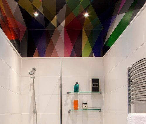 Stretch ceilings have many advantages for residential bathrooms