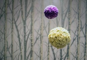 Balls of dried flowers