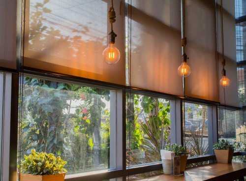 Roller curtains which are an easy solution if you want to improve curtains.