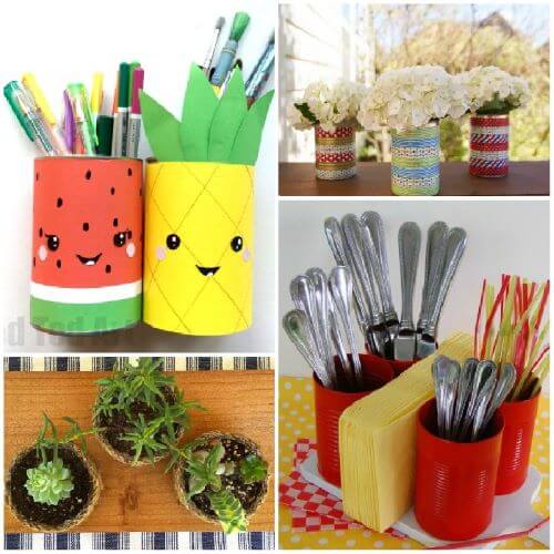 Reusing Tin Cans for DIY Decoration Projects