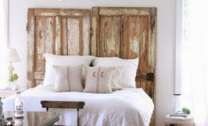 Use old doors as a headboard for your bed.