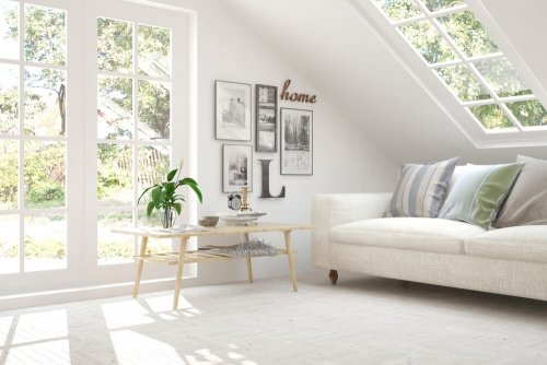 A bright room.