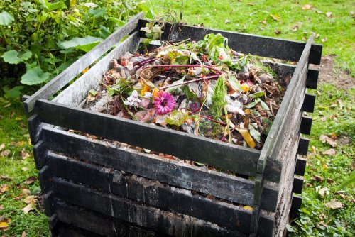 A compost bin designed to receive the waste that comes from ecological dry toilets.
