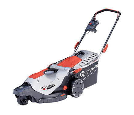 An electric lawnmower.