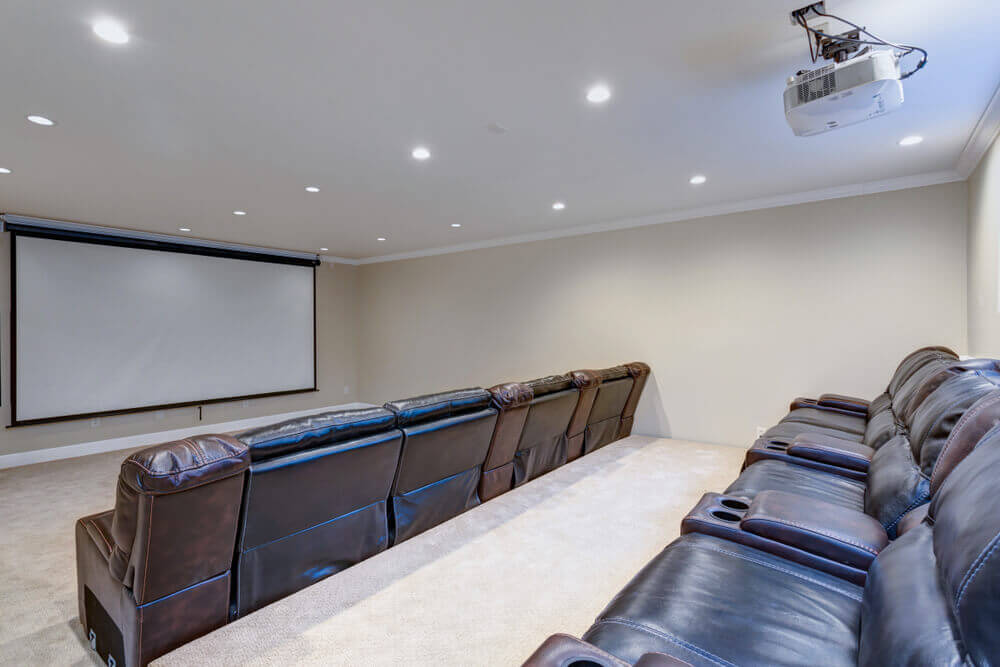 A home movie theater.
