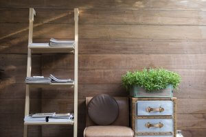 How to Turn Your Ladder Into a Shelf