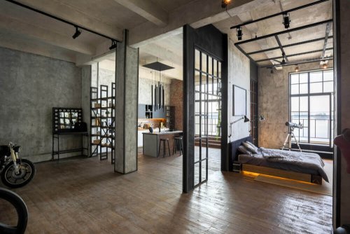 An open, spacious loft.