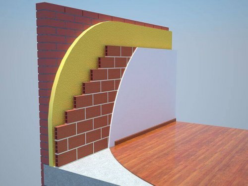 A digital representation of insulation walls.