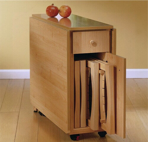 A wooden piece of furniture.