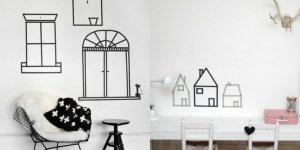 Houses on the wall brings a cute little touch to your children's rooms.