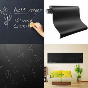 A blackboard made out of vinyl.