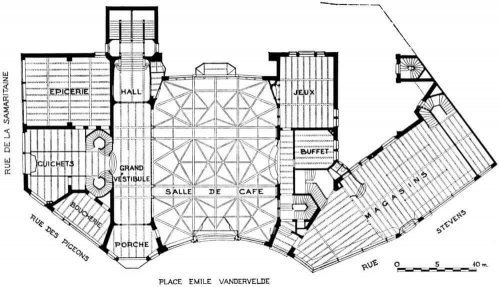 Blueprint of the la Casa del Pueblo
