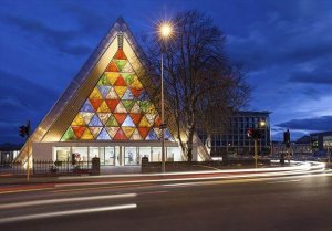 The Christchurch cathedral, designed by Shigeru Ban.
