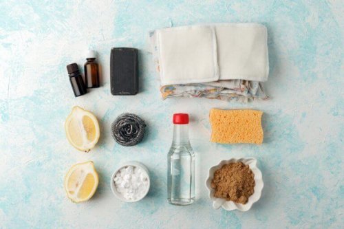 The KonMarie method talks about organizing your cleaning products.