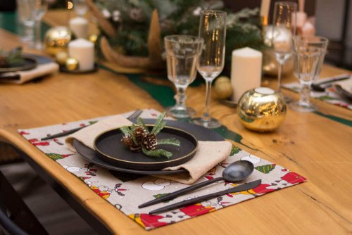 Photo of a beautiful table set with place mats