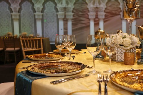 Table set with elegant decor