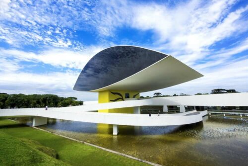 A building designed by Oscar Niemeyer.