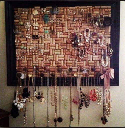A cork board is great for organizing.