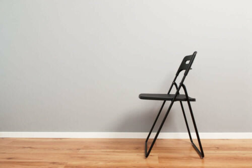 A folding chair.