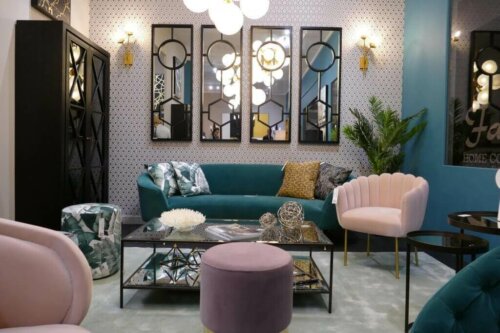 A showroom in soft tones.