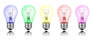 Colored light bulbs