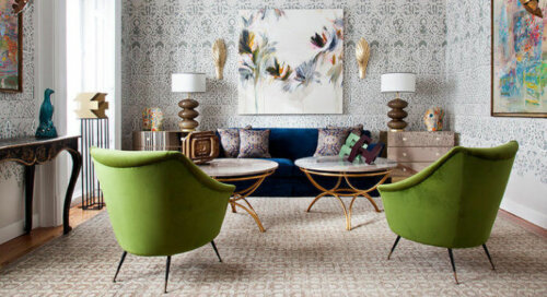 Living room in the art deco style