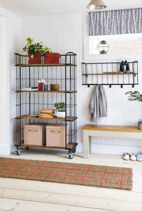 One of the uses for benches can be in your entryway.