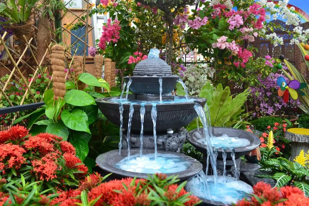 Fountains are one way to decorate your garden and terrace.