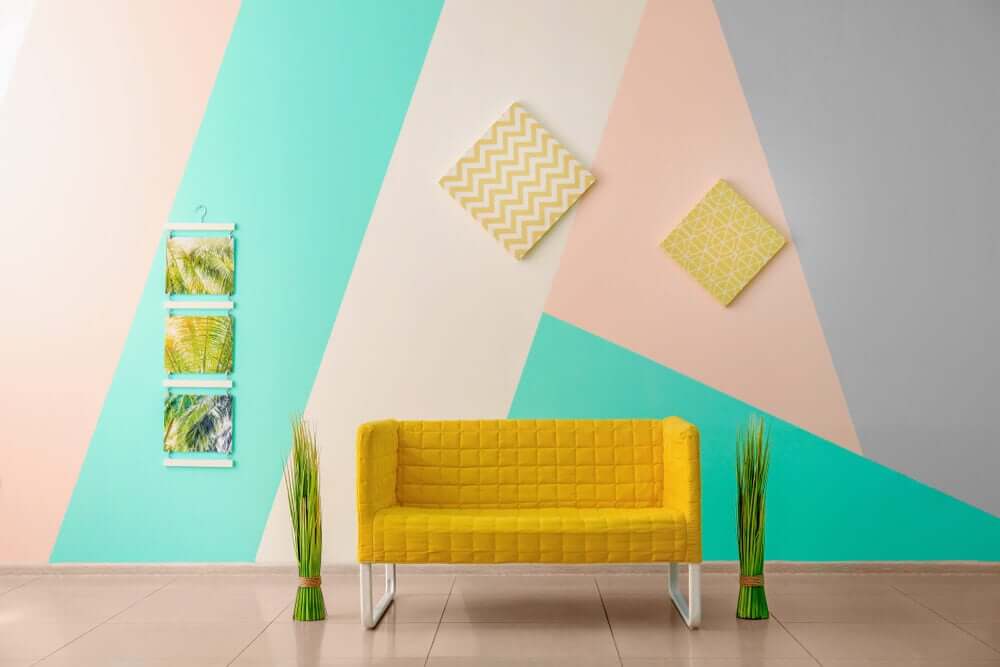 multicolored interior decoration on walls
