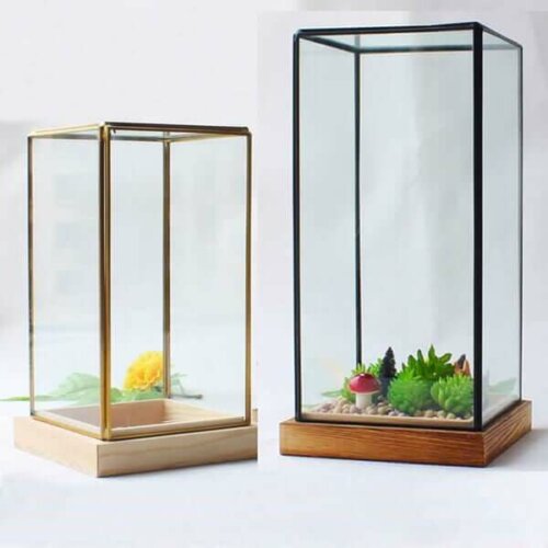 Some types of planters are made of glass.