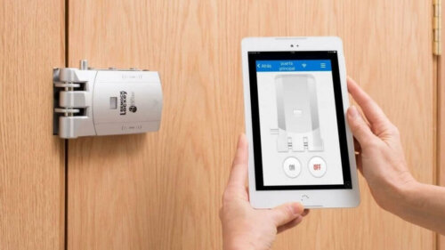 Invisible locks come with a remote control.