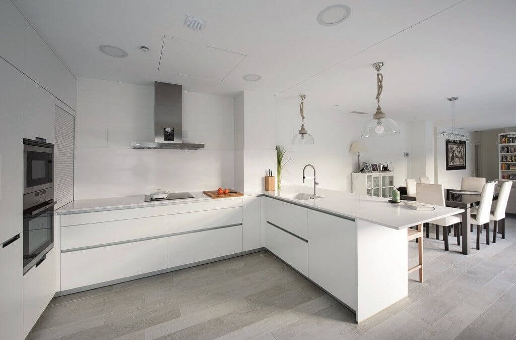 Kitchen peninsulas can serve as extra storage.