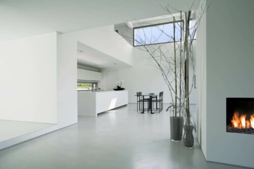 Large area with microcement floor