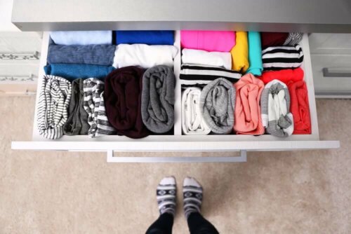 Organized drawers.