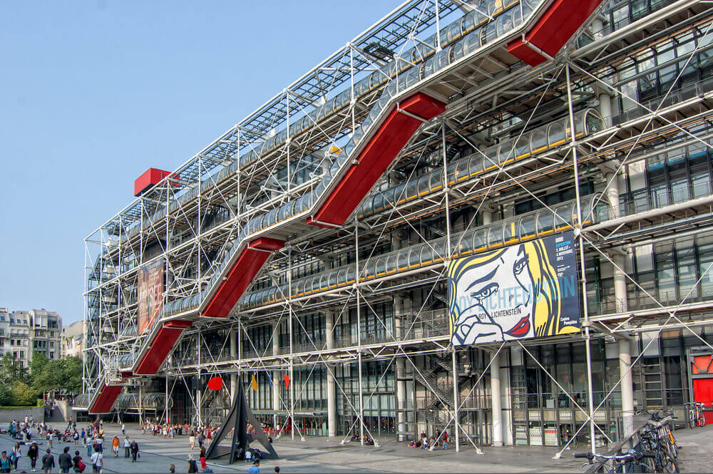 Pompidou Center from the outside.