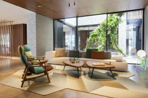 Living room with furniture designed by Patricia Urquiola