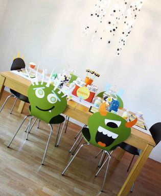 A funky dining room.