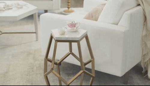 A geometrical coffee table.