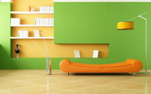 Mixing Green and Orange to Decorate your Home