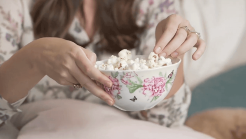 Miranda Kerr eating from one of her bowls.