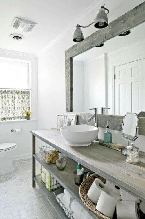 A white bathroom.