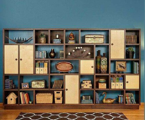 One example of modular furniture for small apartments is modular bookcases.