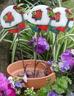 Canes in a flowerpot.