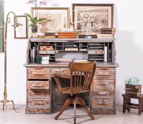 A desk with drawers is a great option for your home office.