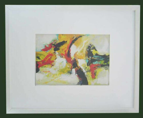 A mat on a painting.