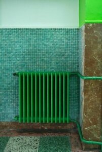 A green radiator.